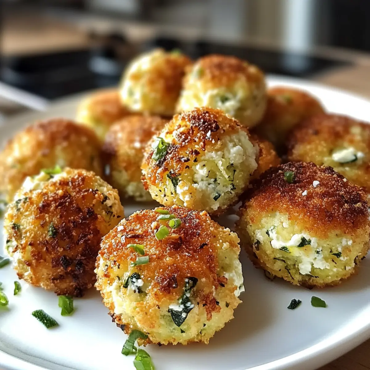 Crispy Zucchini Feta Balls aus dem Ofen – Gesund und Lecker